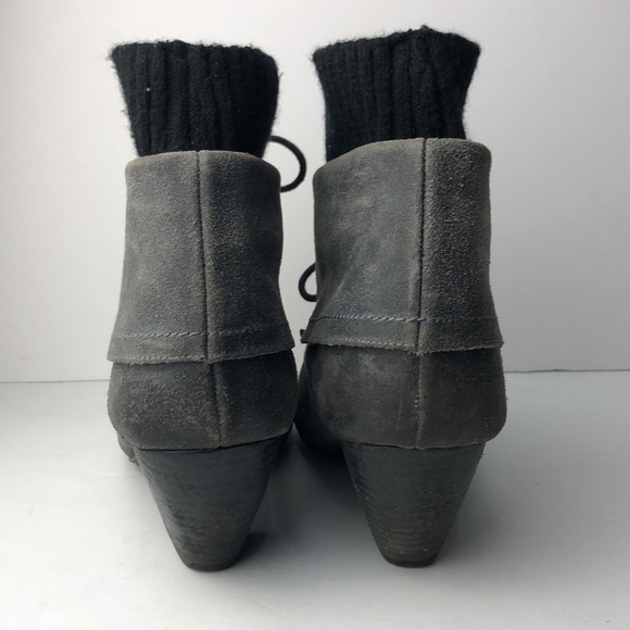 Dr Scholls Ali Elephant Grey Lace Up Ankle Boots - Picture 4 of 8